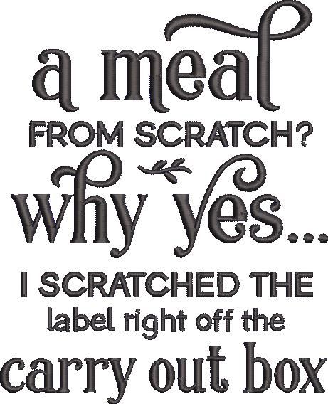 A meal from scratch quote A meal from scratch quote