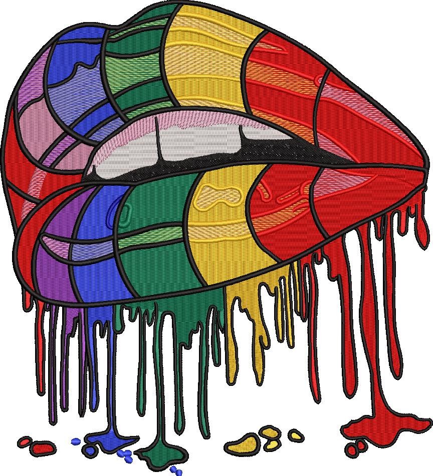 Rainbow lips