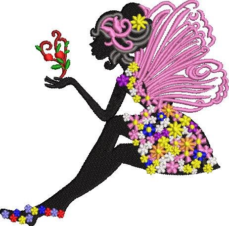 Floral Fairy with Butterfly Floral Fairy with Butterfly