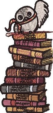 Owl Standing On Books