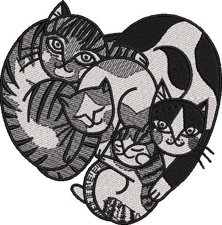 Cat Embroidery Pattern Cat Embroidery Pattern