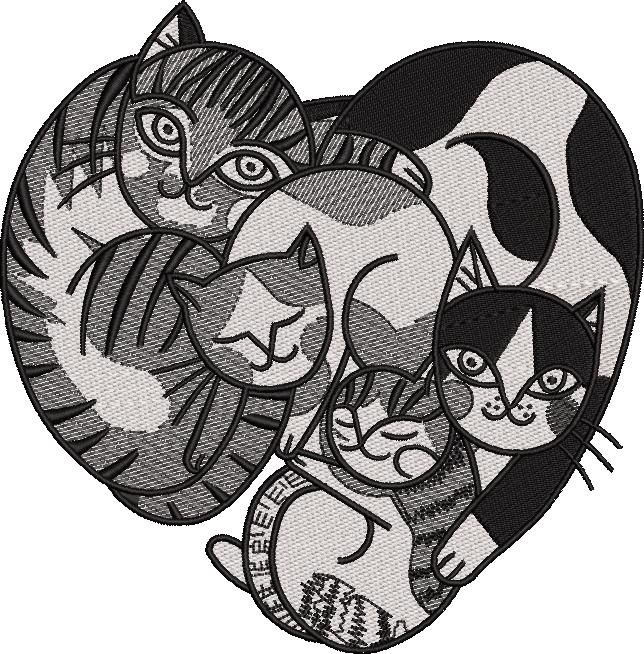 Cat Embroidery Pattern Cat Embroidery Pattern