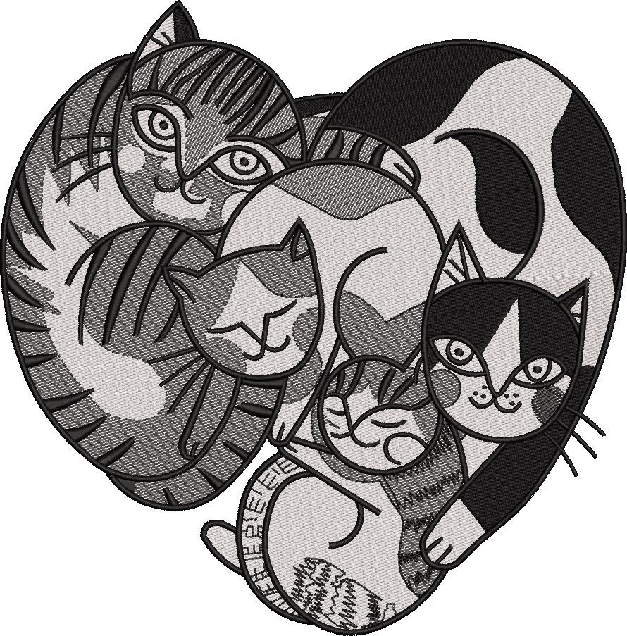 Cat Embroidery Pattern Cat Embroidery Pattern