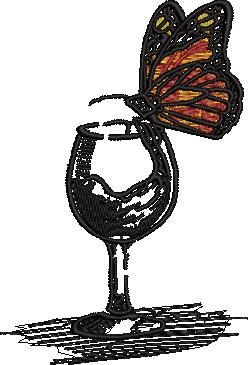 Butterfly Sitting On A Glass Butterfly Sitting On A Glass