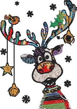 Colourful Christmas Reindeer Colourful Christmas Reindeer