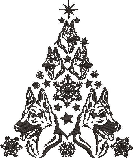 German Shepherds Christmas Tree
