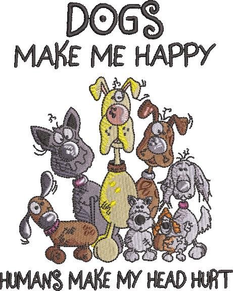 Dogs Make Me Happy Pattern Dogs Make Me Happy Pattern