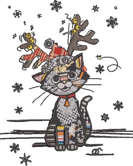 Christmas Cat Reindeer Antlers Christmas Cat Reindeer Antlers