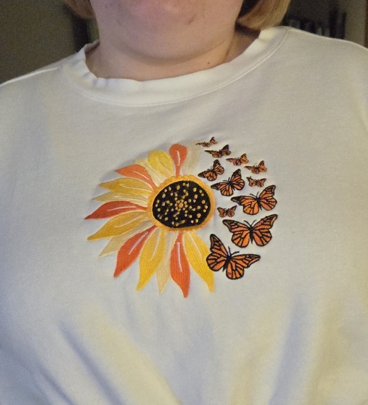 Sunflower And Butterfly Sunflower And Butterfly