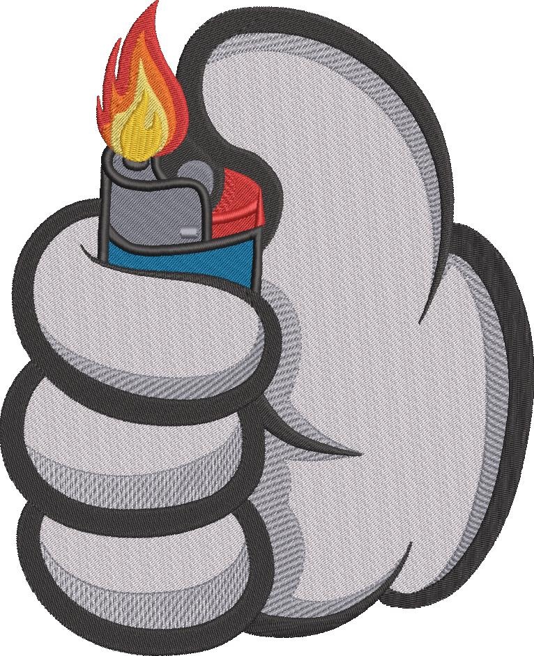 Lighter In Mouse Hand Lighter In Mouse Hand