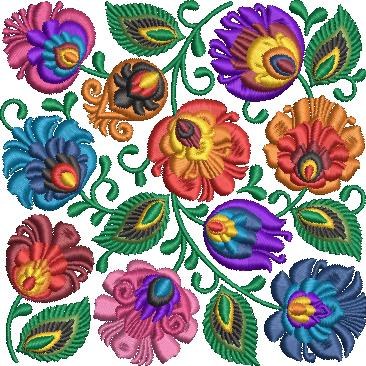 Floral Block Pattern Floral Block Pattern
