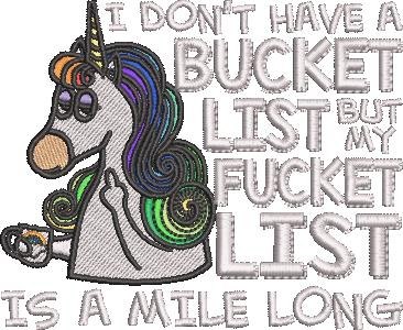 Bucket List Funny Unicorn Quote Bucket List Funny Unicorn Quote