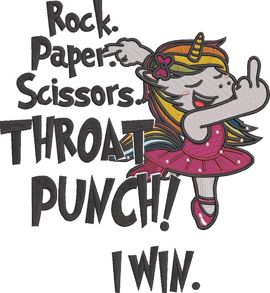 Rock Paper Scissors Funny Unicorn Quote Rock Paper Scissors Funny Unicorn Quote