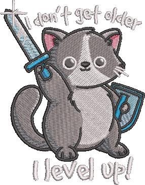 I Level Up Funny Cat Quote I Level Up Funny Cat Quote