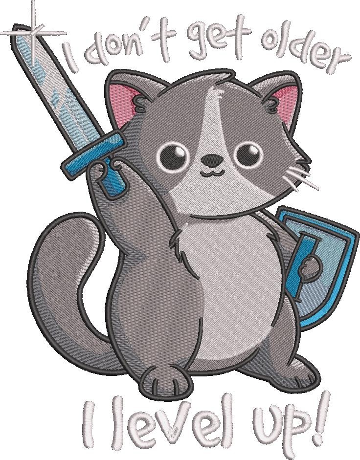 I Level Up Funny Cat Quote I Level Up Funny Cat Quote