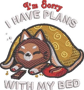 I Have Plans With My Bed Funny Cat Quote I Have Plans With My Bed Funny Cat Quote