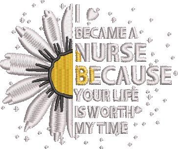 I Became a Nurse Sunflower Quote