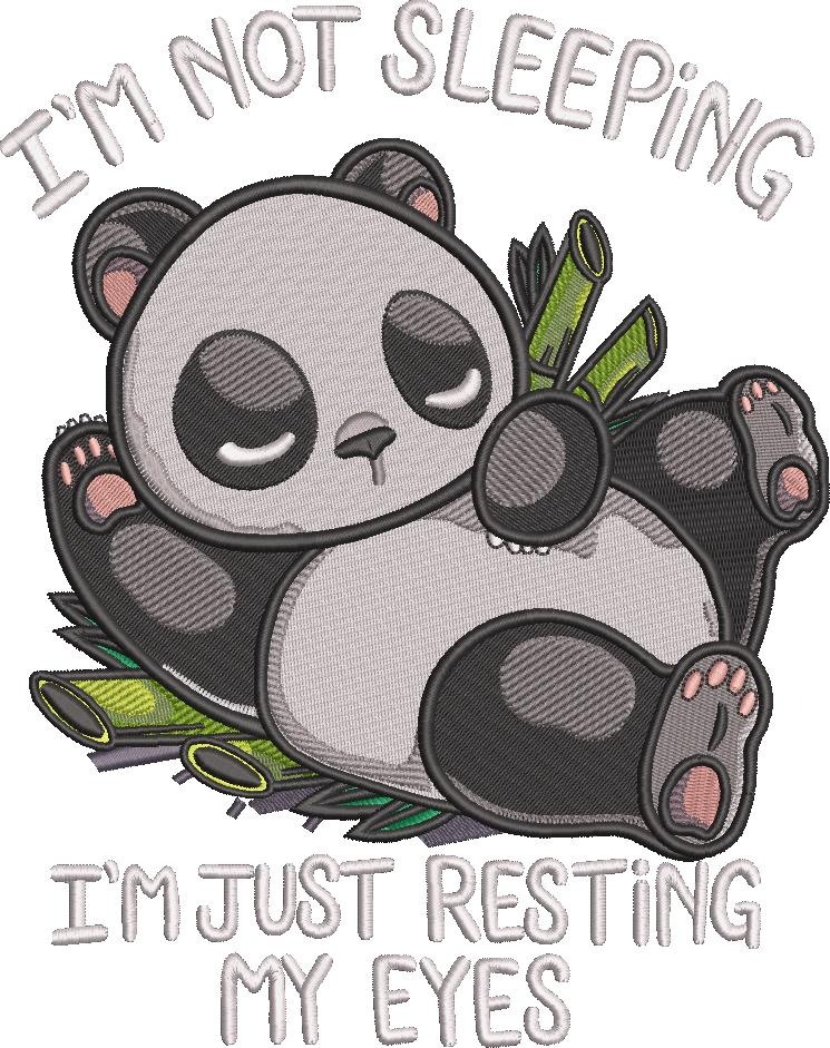 Resting My Eyes Panda Funny Quote