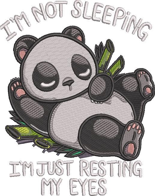 Resting My Eyes Panda Funny Quote