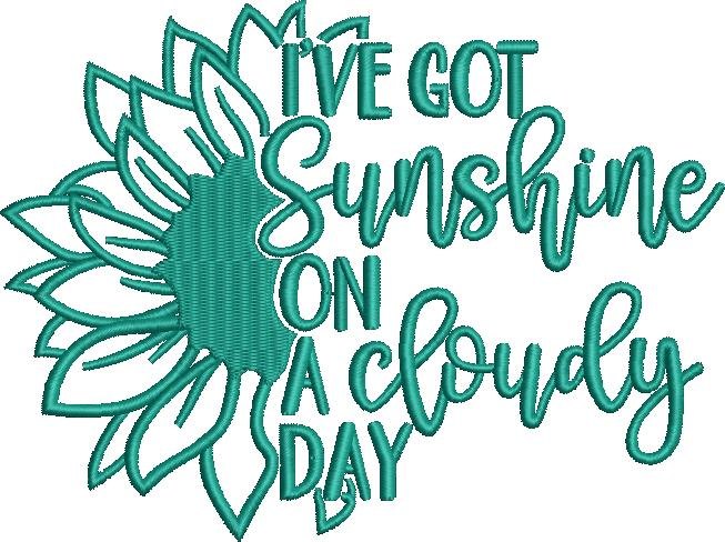 Cloudy Day Sunflower Quote Cloudy Day Sunflower Quote