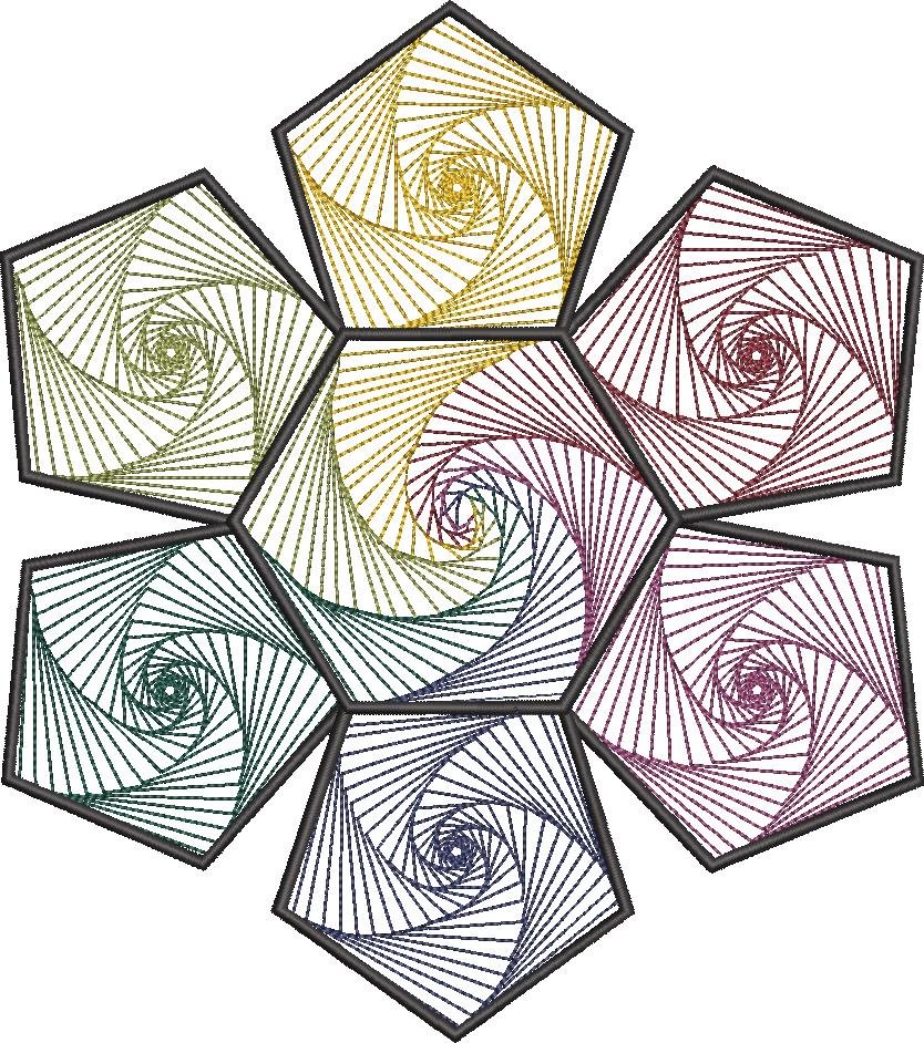 Floral Hexagon Pattern Floral Hexagon Pattern