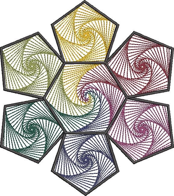 Floral Hexagon Pattern Floral Hexagon Pattern