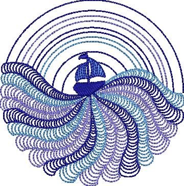 Sailing Ship Blue Work Sailing Ship Blue Work