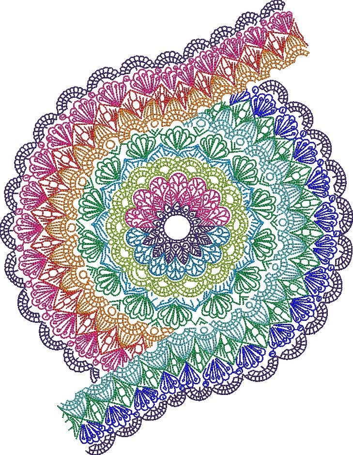 Colorful swirl Redwork Colorful swirl Redwork