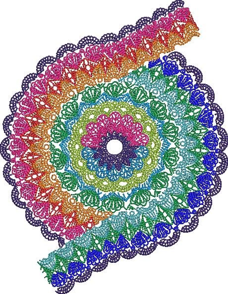 Colorful swirl Redwork Colorful swirl Redwork