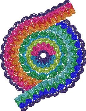 Colorful swirl Redwork Colorful swirl Redwork