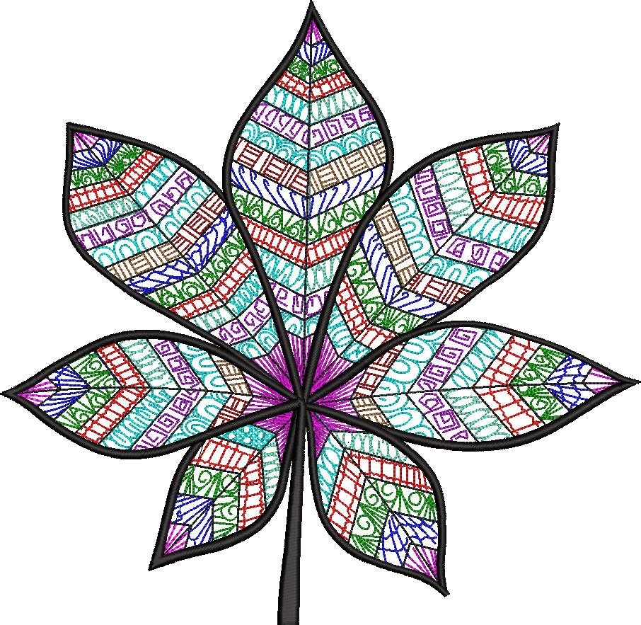 Leaf Embroidery Design Leaf Embroidery Design