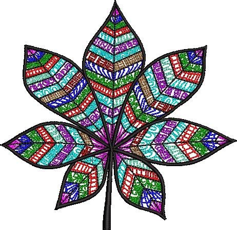 Leaf Embroidery Design Leaf Embroidery Design
