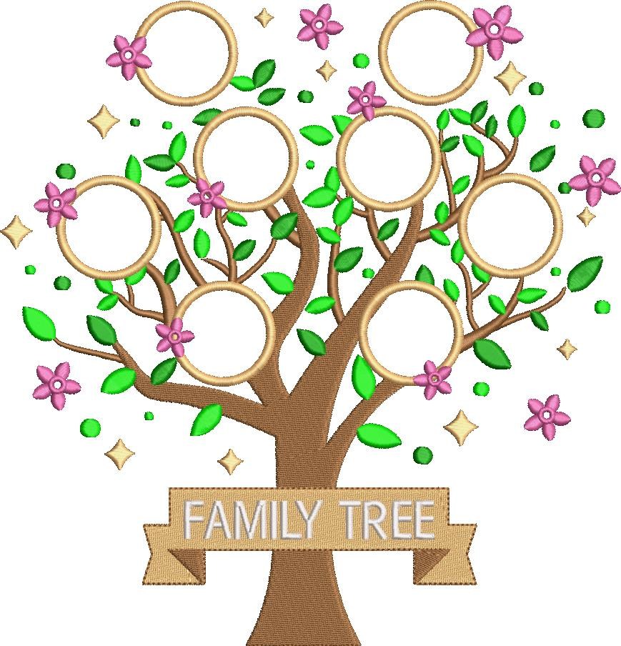 Family Tree with Name Applique