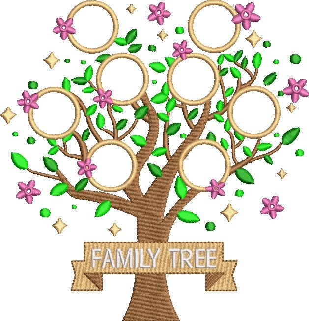 Family Tree with Name Applique