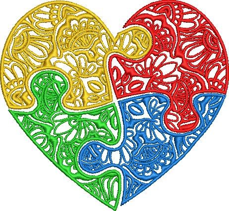 Colorful Puzzle Heart