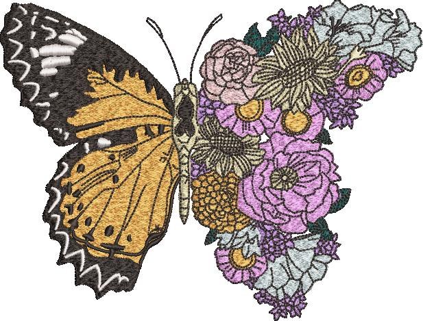 Floral Butterfly Floral Butterfly