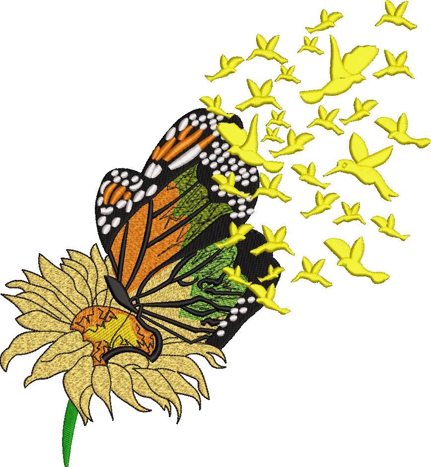 Flower Butterfly Flower Butterfly