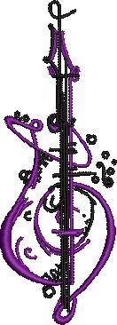Guitar Embroidery Design
