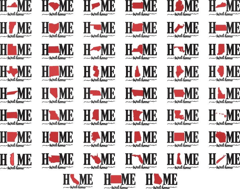 Home Sweet Home US States Collection Home Sweet Home US States Collection