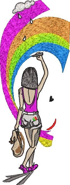 Girls With Rainbow