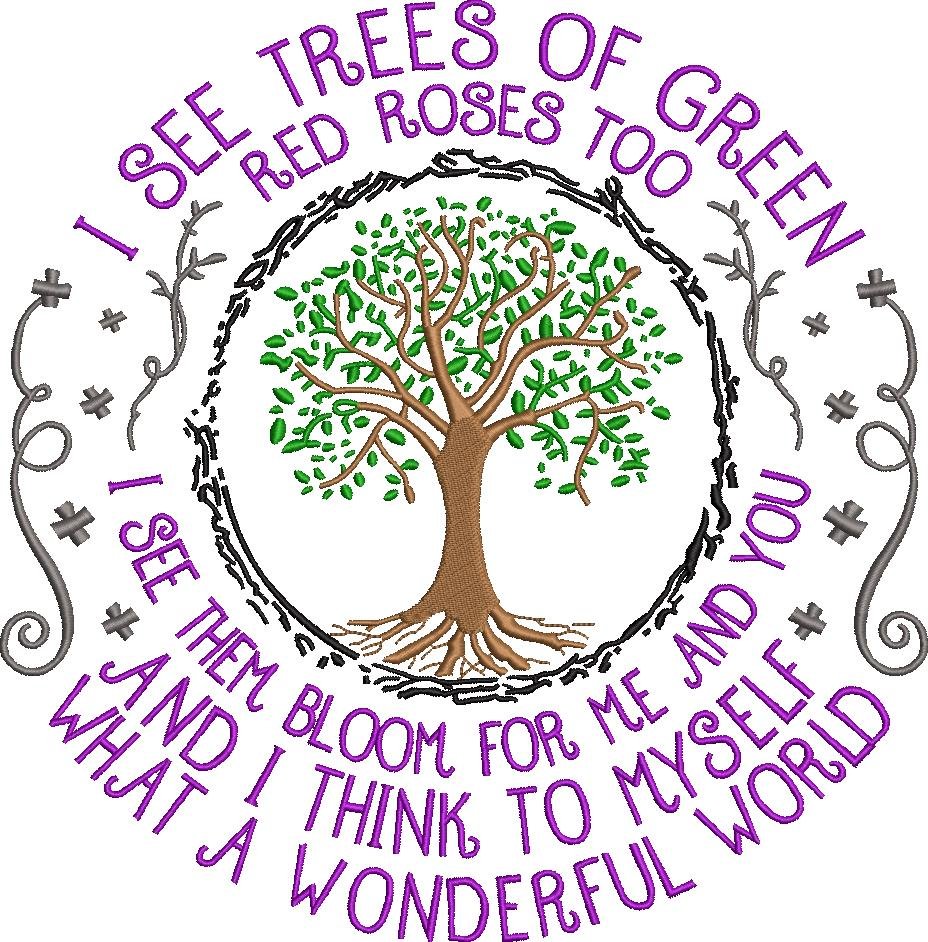 I see tree of green red roses too colored