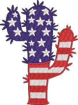USA Cactus Patriotic