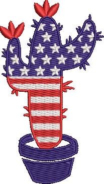 USA Cactus Patriotic