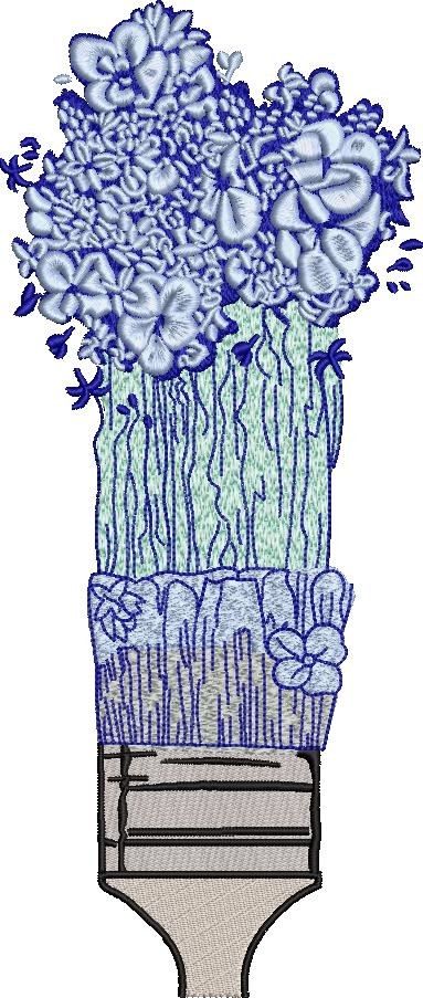 Floral Paint Brush