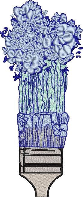 Floral Paint Brush