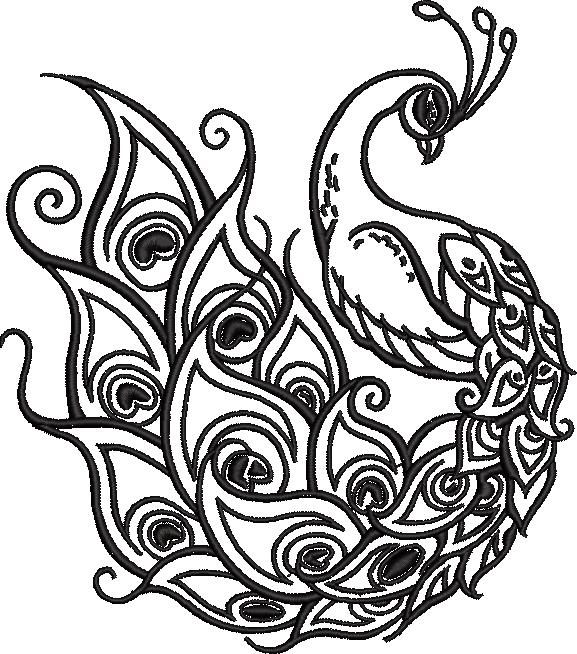 Peacock Embroidery Pattern