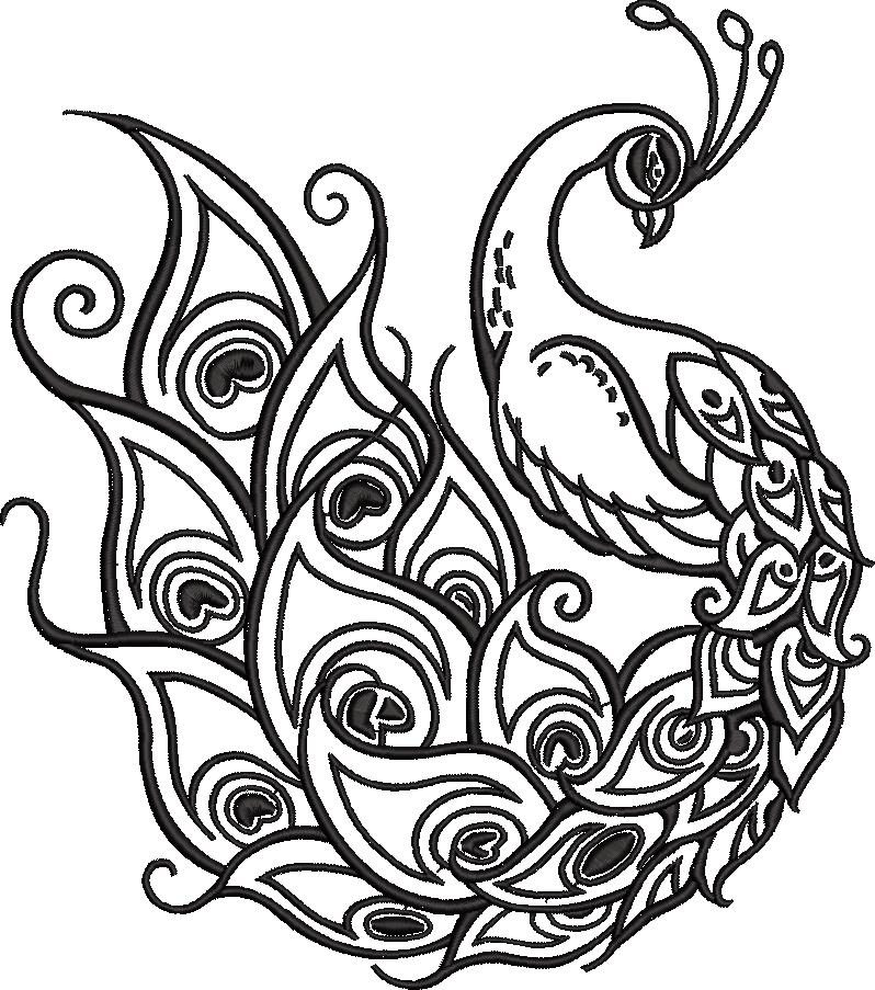 Peacock Embroidery Pattern