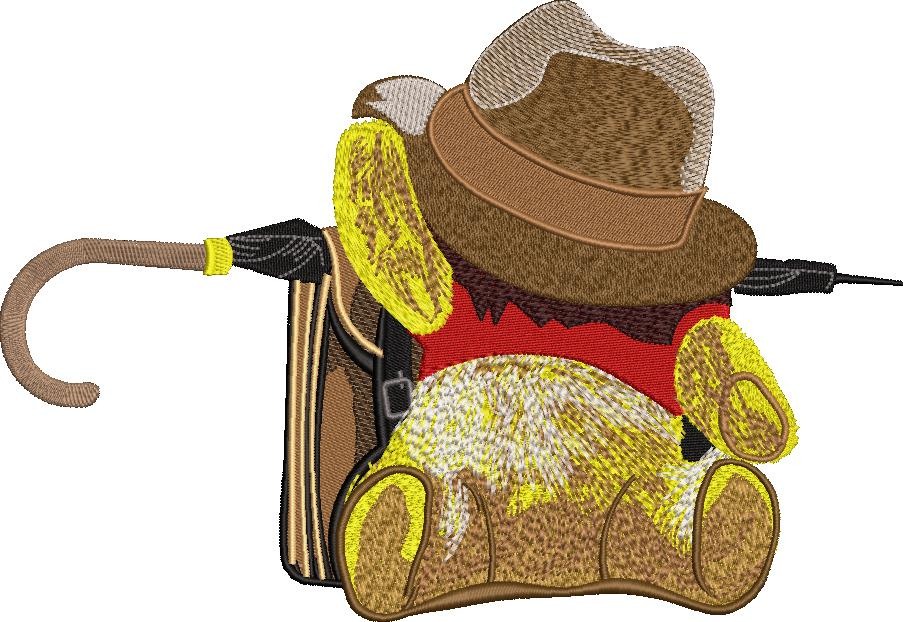 Honey bear Embroidery Design Honey bear Embroidery Design