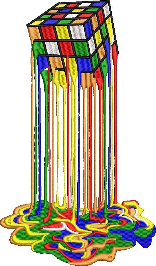 Rubik Cube Dripping Rubik Cube Dripping