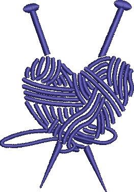 Sewing Heart Embroidery Pattern